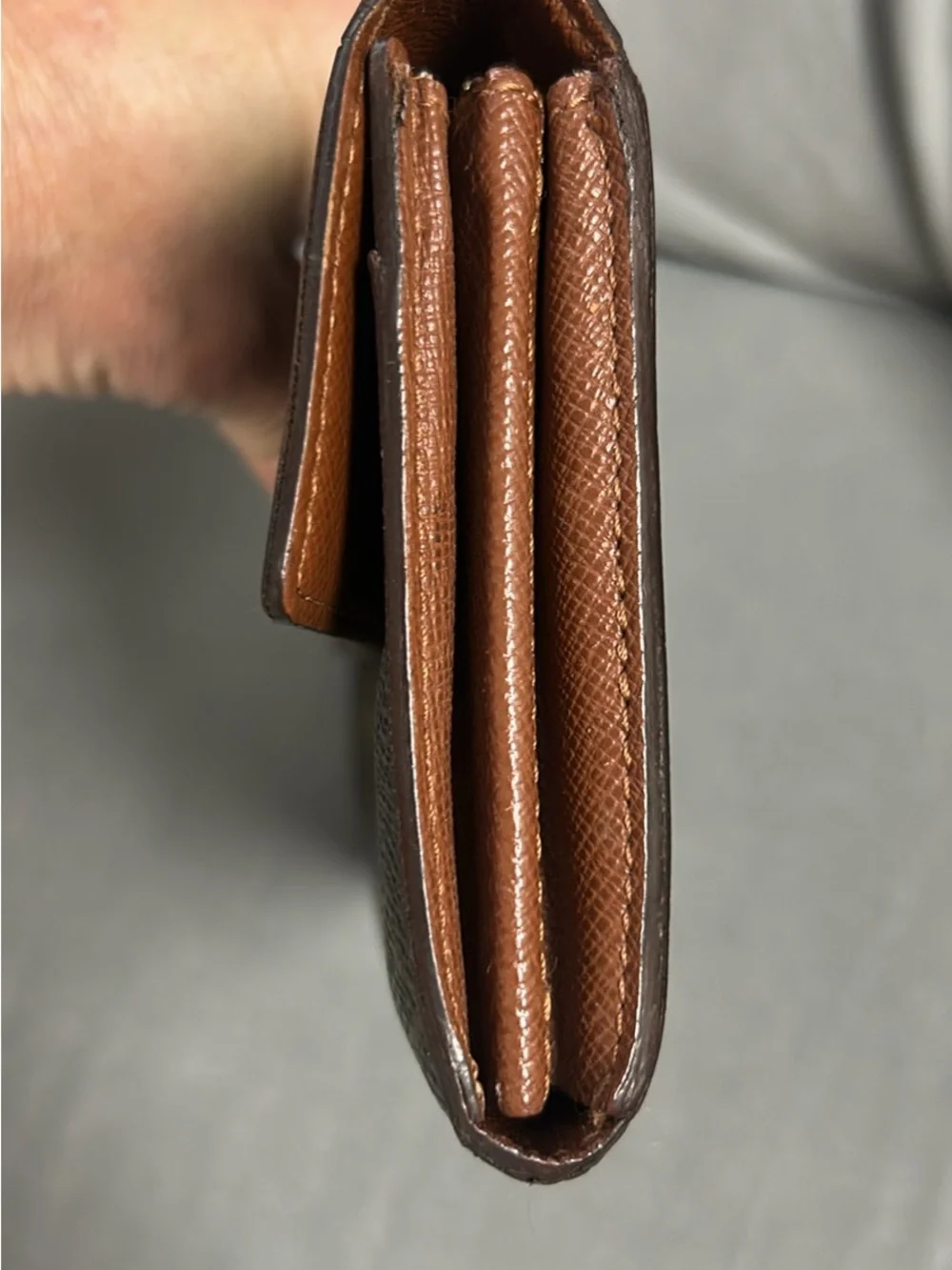 Louis Vuitton Monogram Snap Continental Wallet in Brown and Gold